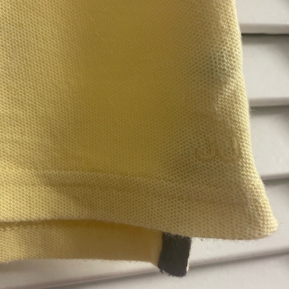 Janie & Jack Classic Pique Polo in Yellow w/Navy Trim & Details.EUC. Size 18/24M - Picture 5 of 6